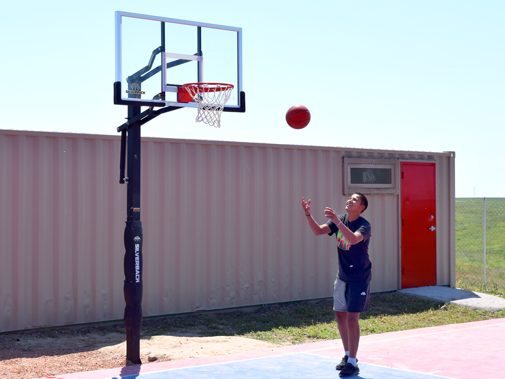 P.D. Jackson Family Foundation Donates to Create New Basketball Court in Allen, S.D.
