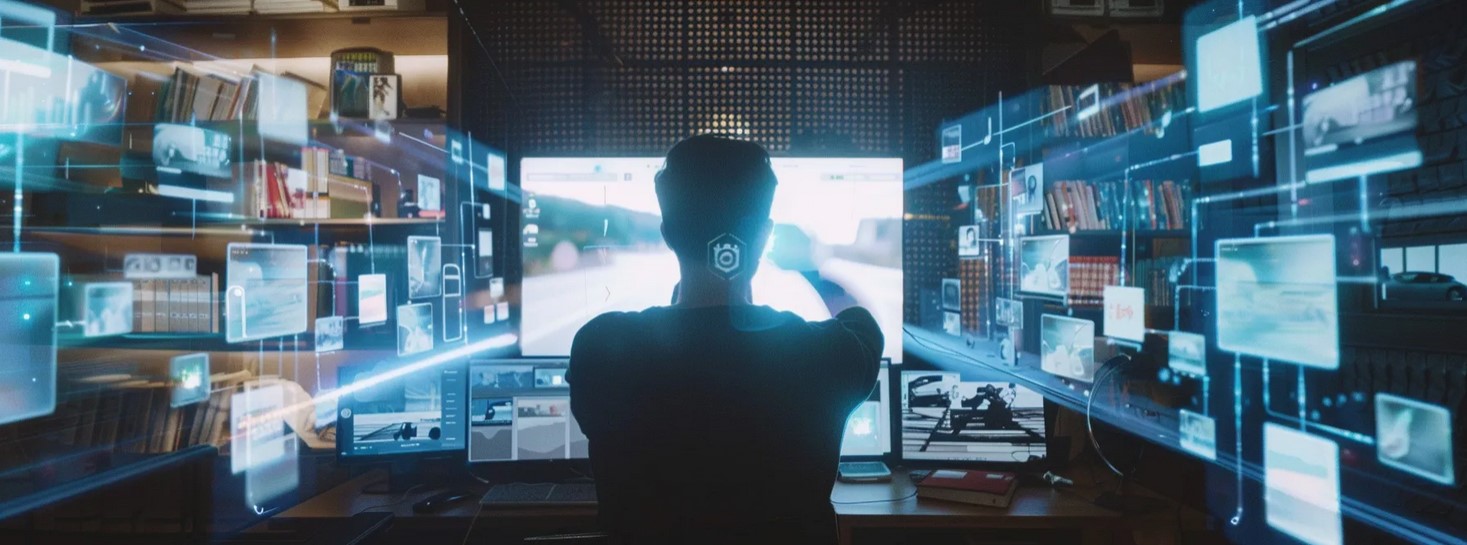 A programmer discovering new insights on data management tools used for marketing strategies.