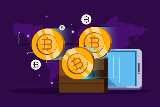 flat design cryptocurrency concept
