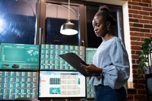 entrepreneur reviewing finances
